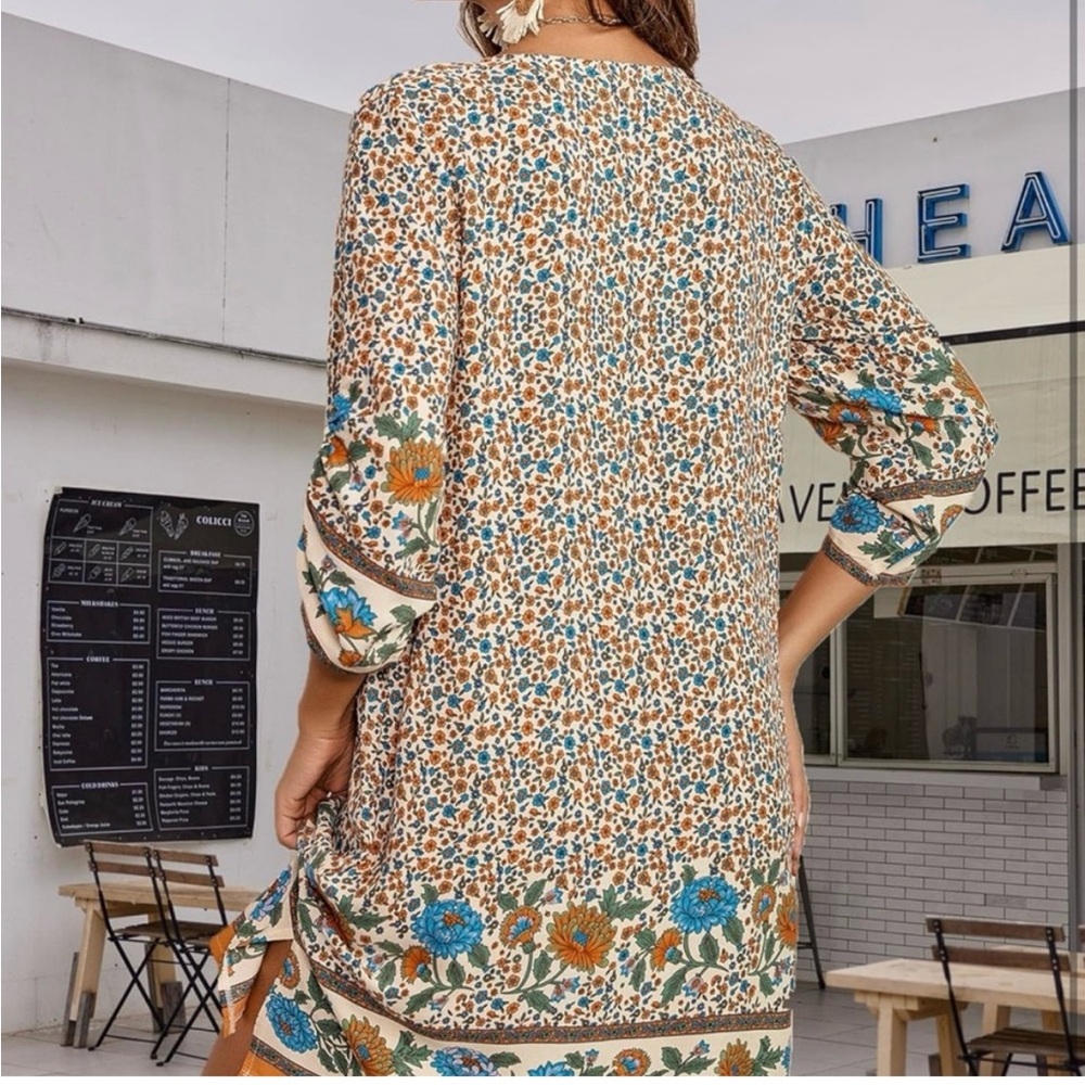 Hotouch Floral Boho Dress with Tassel Size XL - Picture 8 of 8